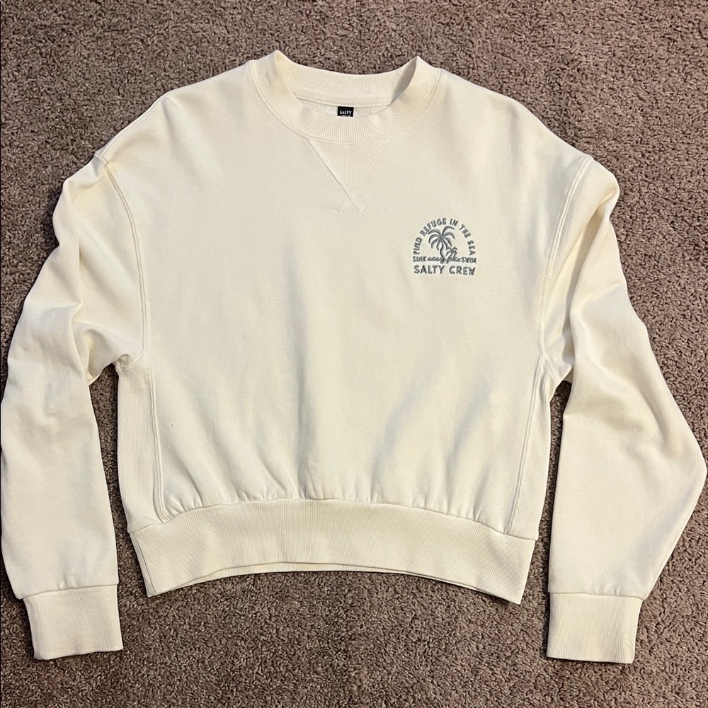 Salty Crew Woman’s Crewneck Sweater find refuge in the sea.  XS